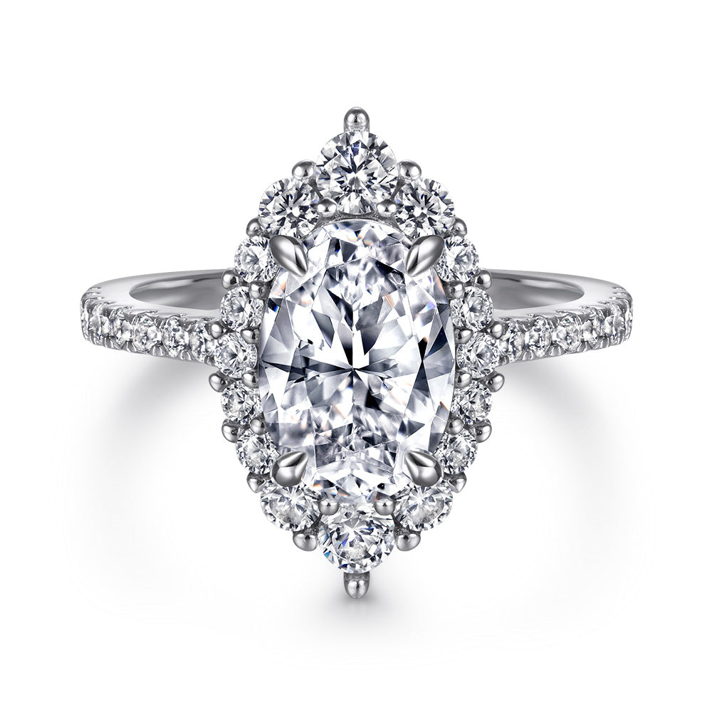 “Elegant Oval Gem Pendant Necklace and Stud Earrings Set for Women”