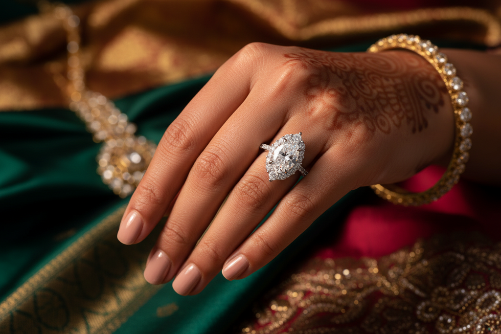 “Elegant Oval Gem Pendant Necklace and Stud Earrings Set for Women”