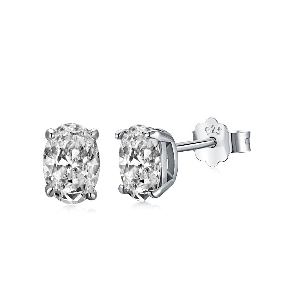 “Shop S925 Sterling Silver Earrings with Heart Zircon”