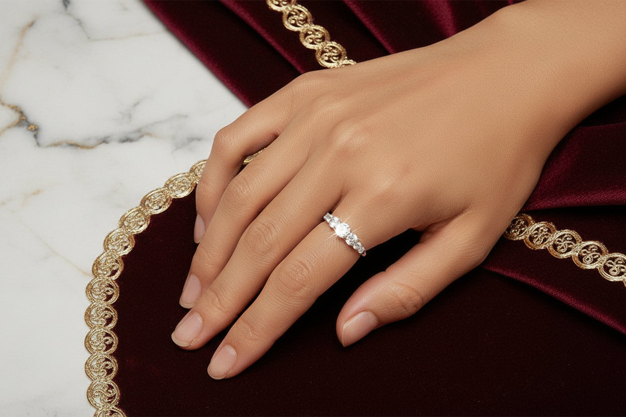 50-Point Moissanite Ring, Buy Online, Perfect Proposal, Best Choice